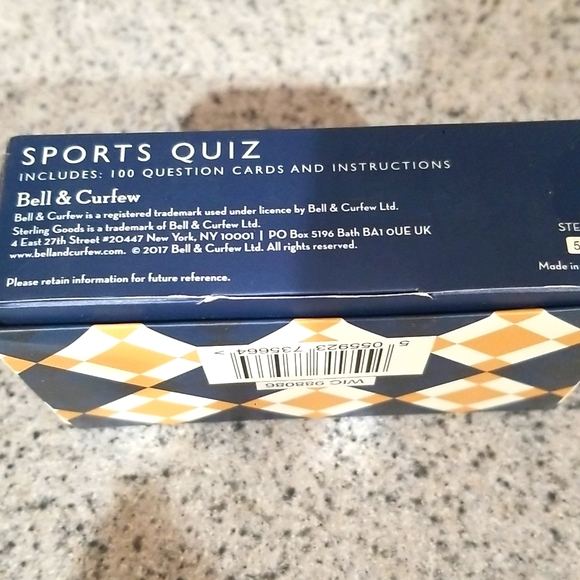 Ridley's Games Room Playing Card Sports Quiz w/100 Questions-New - Picture 3 of 3